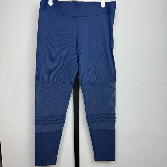 NWOT - Adidas Dark Blue Mesh leggings, Size L - Picture 3 of 8